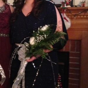 Navy blue sparkling semi dress